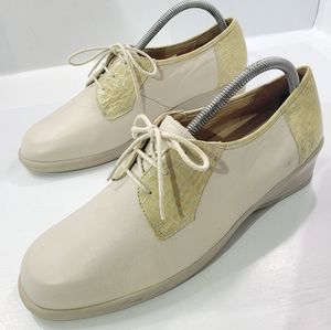 SOLIDUS HEDDA ORIGINAL GERMAN COMFORT TIE SHOES 8J BEIGE